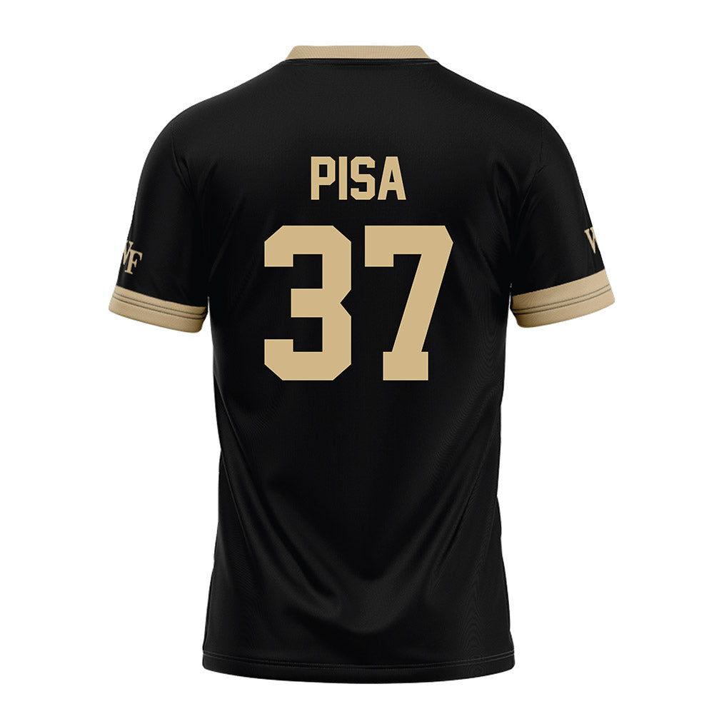 Wake Forest - NCAA Football : Owen Pisa - Black Football Jersey