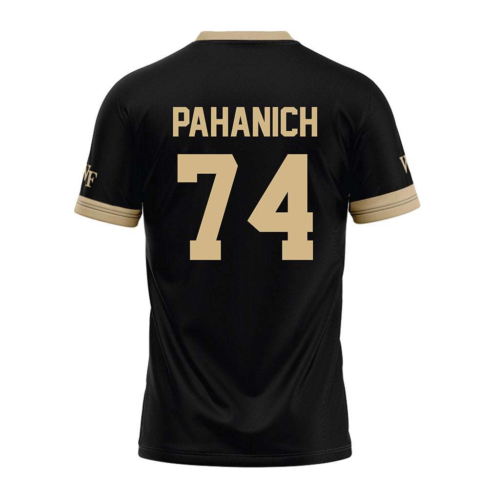 Wake Forest - NCAA Football : Nathan Pahanich - Black Football Jersey-1