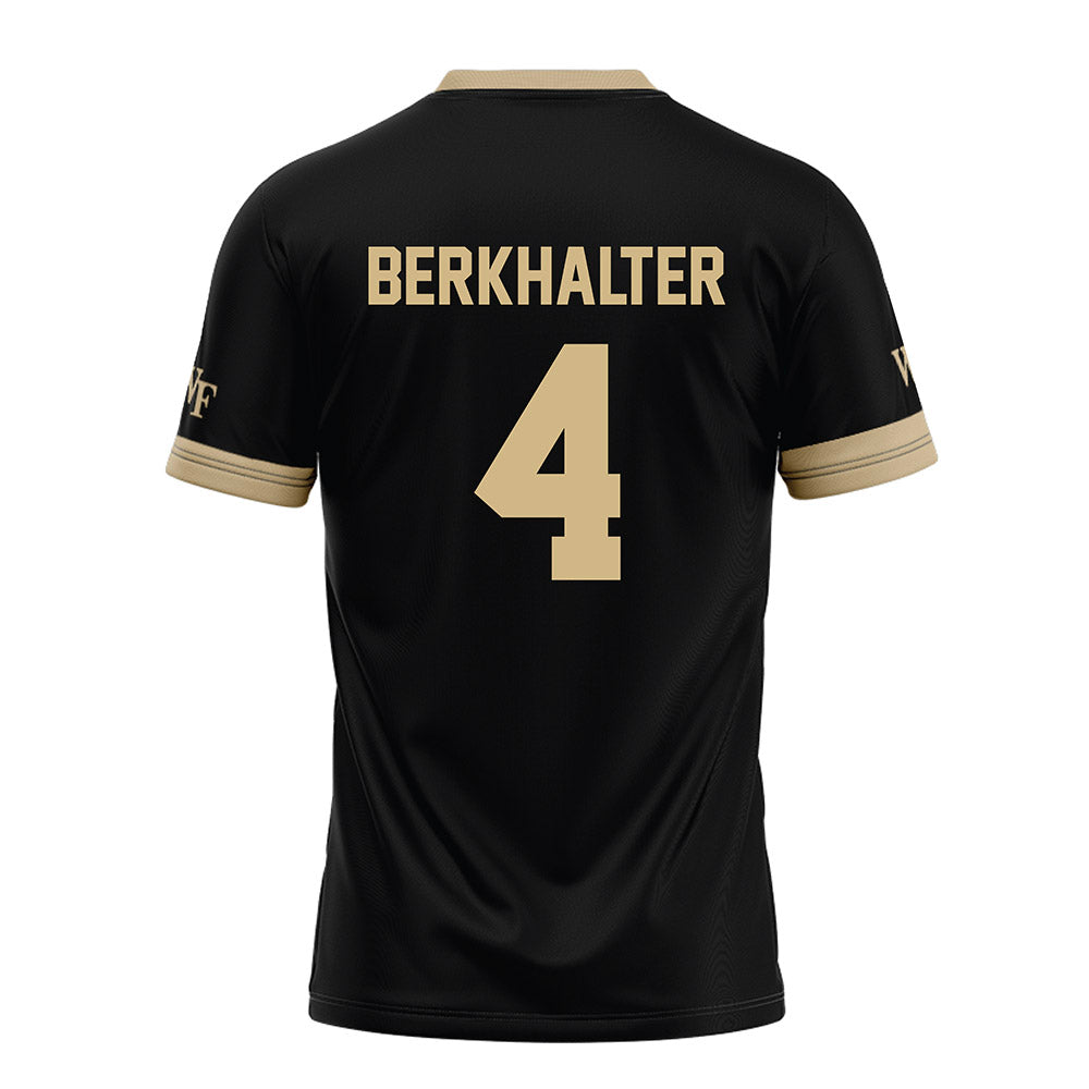 Wake Forest - NCAA Football : Sterling Berkhalter - Black Football Jersey-1