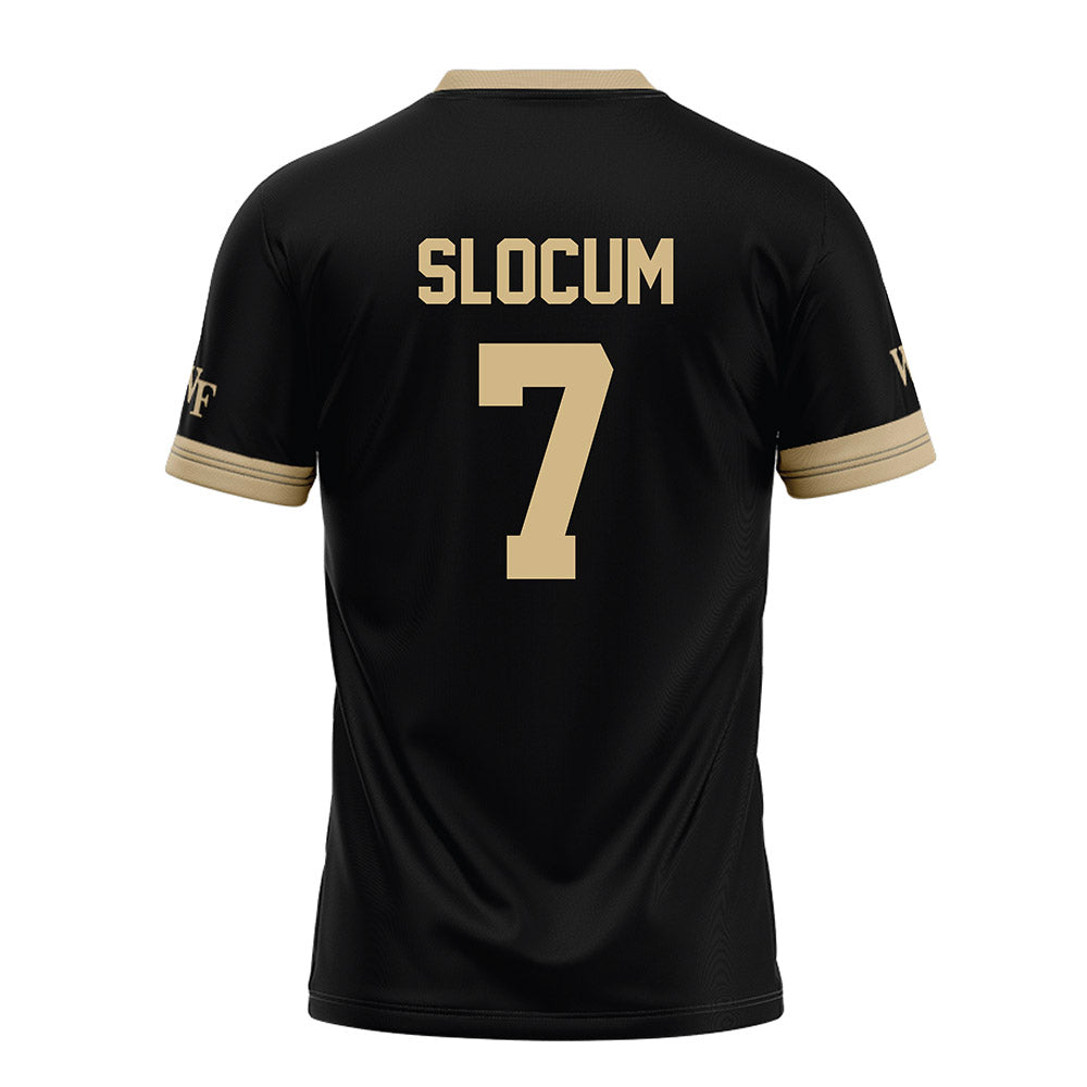 Wake Forest - NCAA Football : Evan Slocum - Black Football Jersey