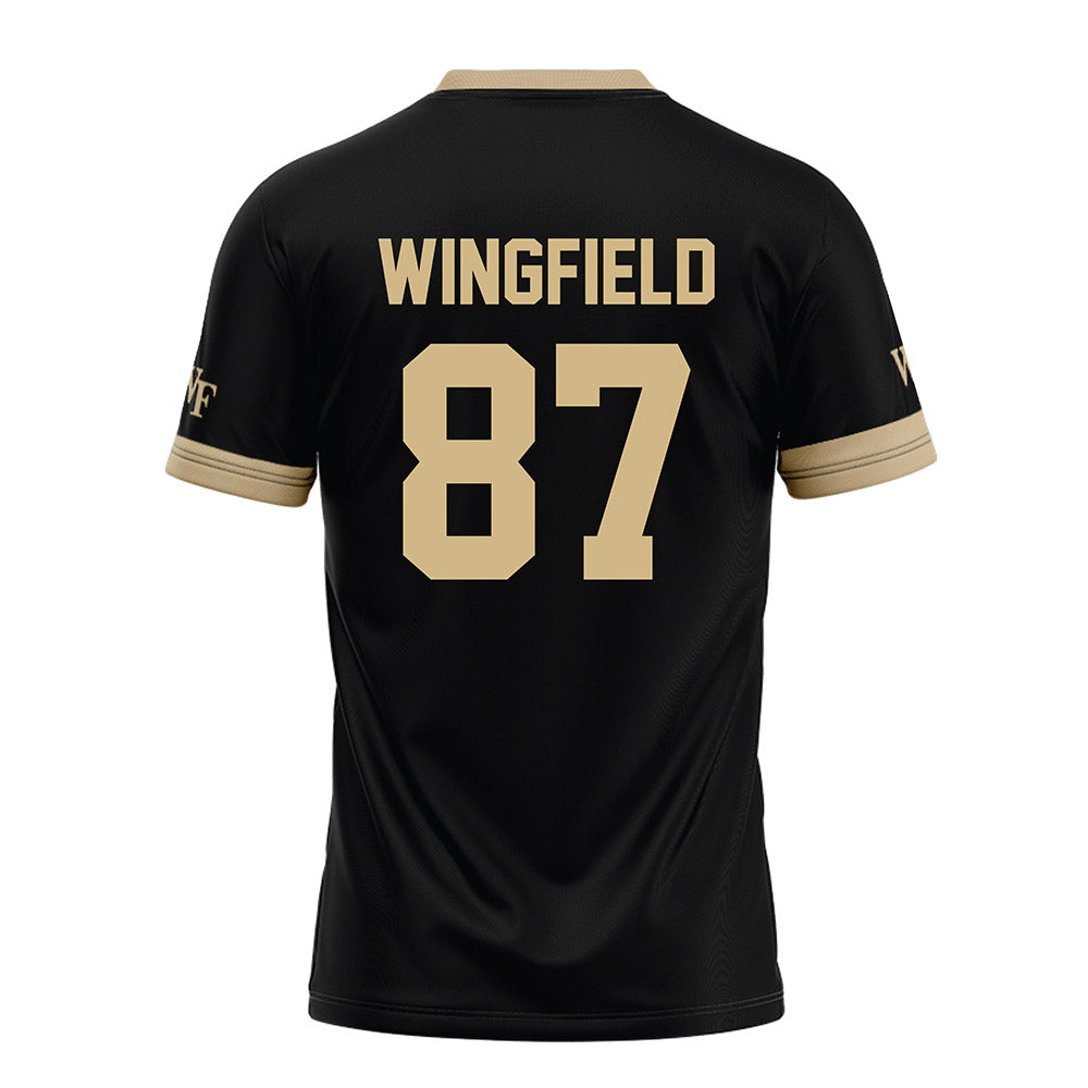 Wake Forest - NCAA Football : Charlie Wingfield - Black Football Jersey-1