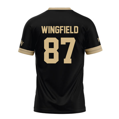 Wake Forest - NCAA Football : Charlie Wingfield - Black Football Jersey-1