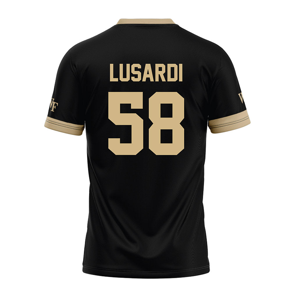 Wake Forest - NCAA Football : Matthew Lusardi - Black Football Jersey