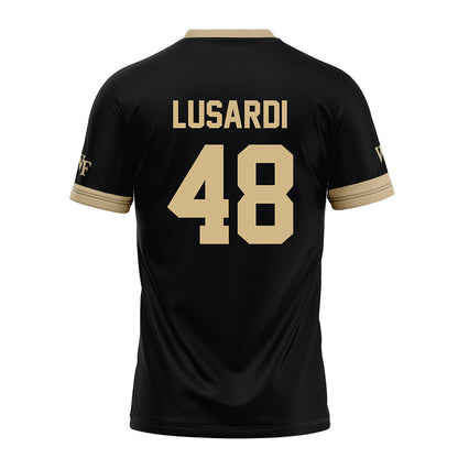 Wake Forest - NCAA Football : Matthew Lusardi - Black Football Jersey-1