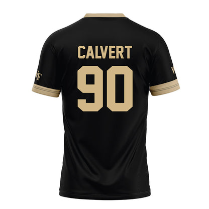 Wake Forest - NCAA Football : Connor Calvert - Black Football Jersey-1