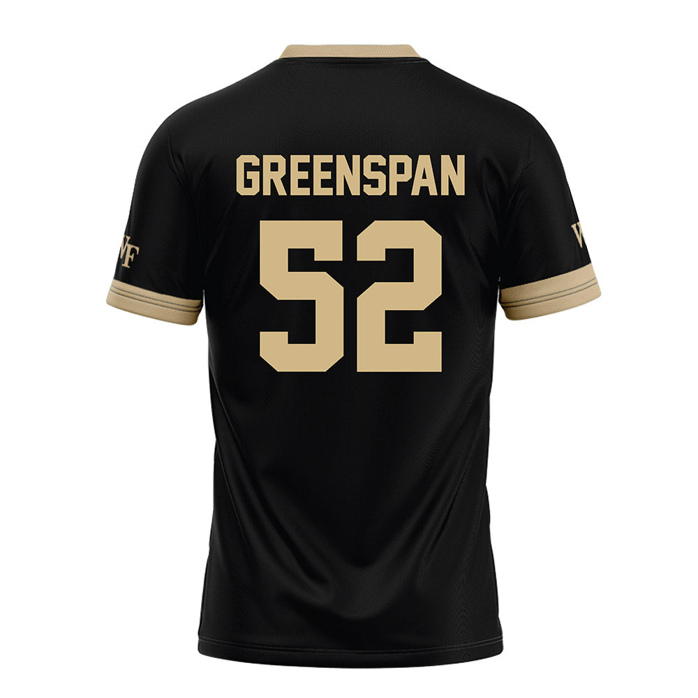 Wake Forest - NCAA Football : Sam Greenspan - Black Football Jersey