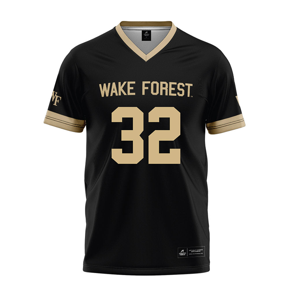 Wake Forest - NCAA Football : Will Cobb - Black Football Jersey