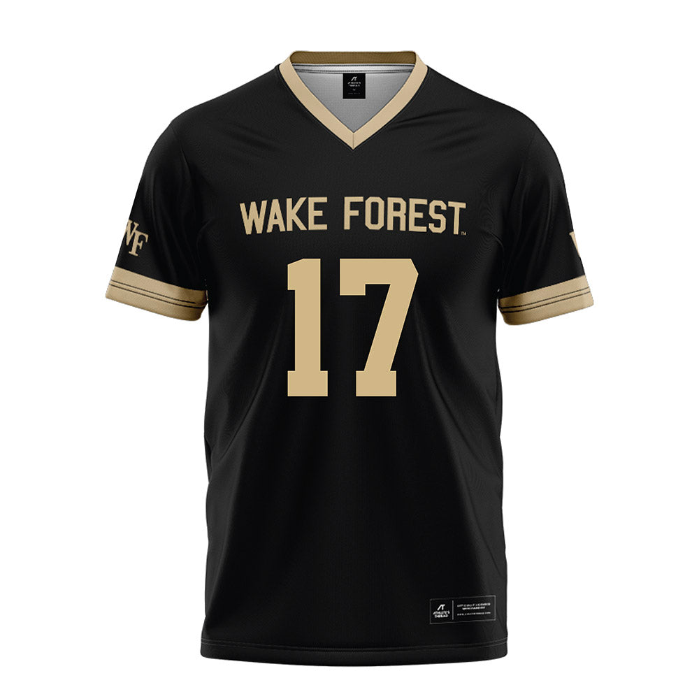 Wake Forest - NCAA Football : Billy Johnson - Black Football Jersey-0