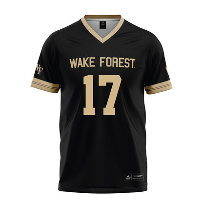 Wake Forest - NCAA Football : Billy Johnson - Black Football Jersey-0
