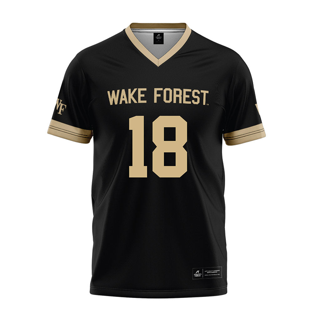 Wake Forest - NCAA Football : Elijah Reid - Black Football Jersey-0