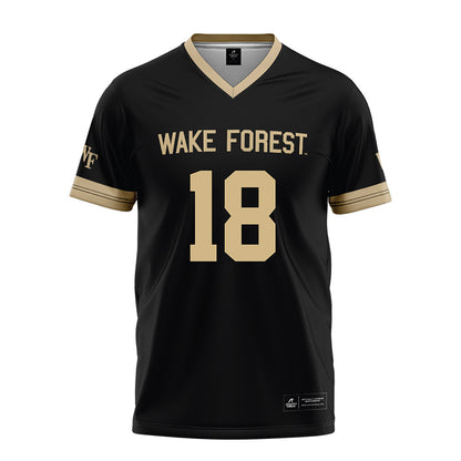 Wake Forest - NCAA Football : Elijah Reid - Black Football Jersey-0
