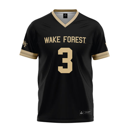 Wake Forest - NCAA Football : JaMario Clements - Black Football Jersey-0