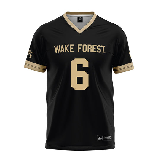 Wake Forest - NCAA Football : Steele Pizzella - Black Football Jersey-0