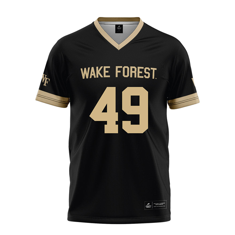 Wake Forest - NCAA Football : Eli Gilmour - Black Football Jersey-0