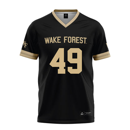 Wake Forest - NCAA Football : Eli Gilmour - Black Football Jersey-0