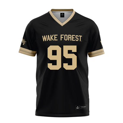 Wake Forest - NCAA Football : Brandon Smiley - Black Football Jersey-0