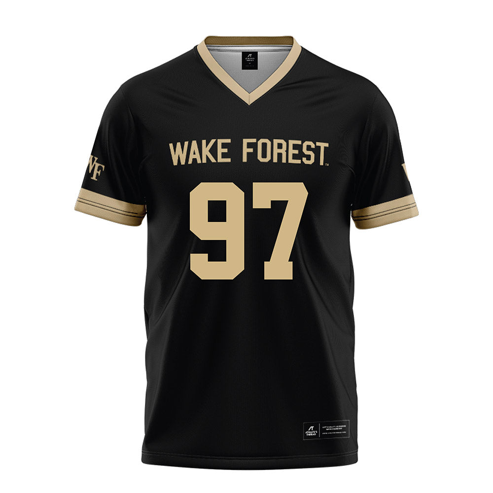 Wake Forest - NCAA Football : Josiah Pratt - Black Football Jersey-0