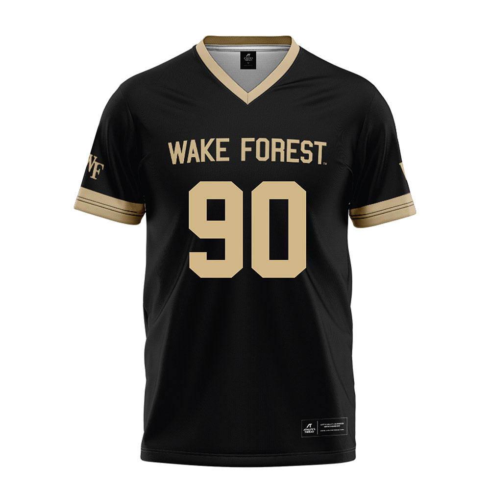 Wake Forest - NCAA Football : Connor Calvert - Black Football Jersey-0