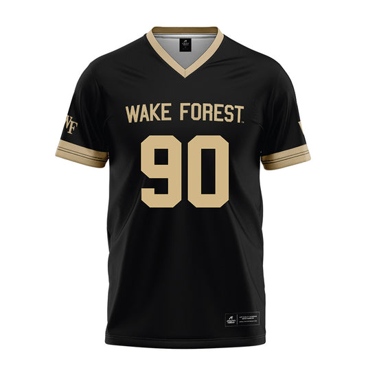 Wake Forest - NCAA Football : Connor Calvert - Black Football Jersey-0