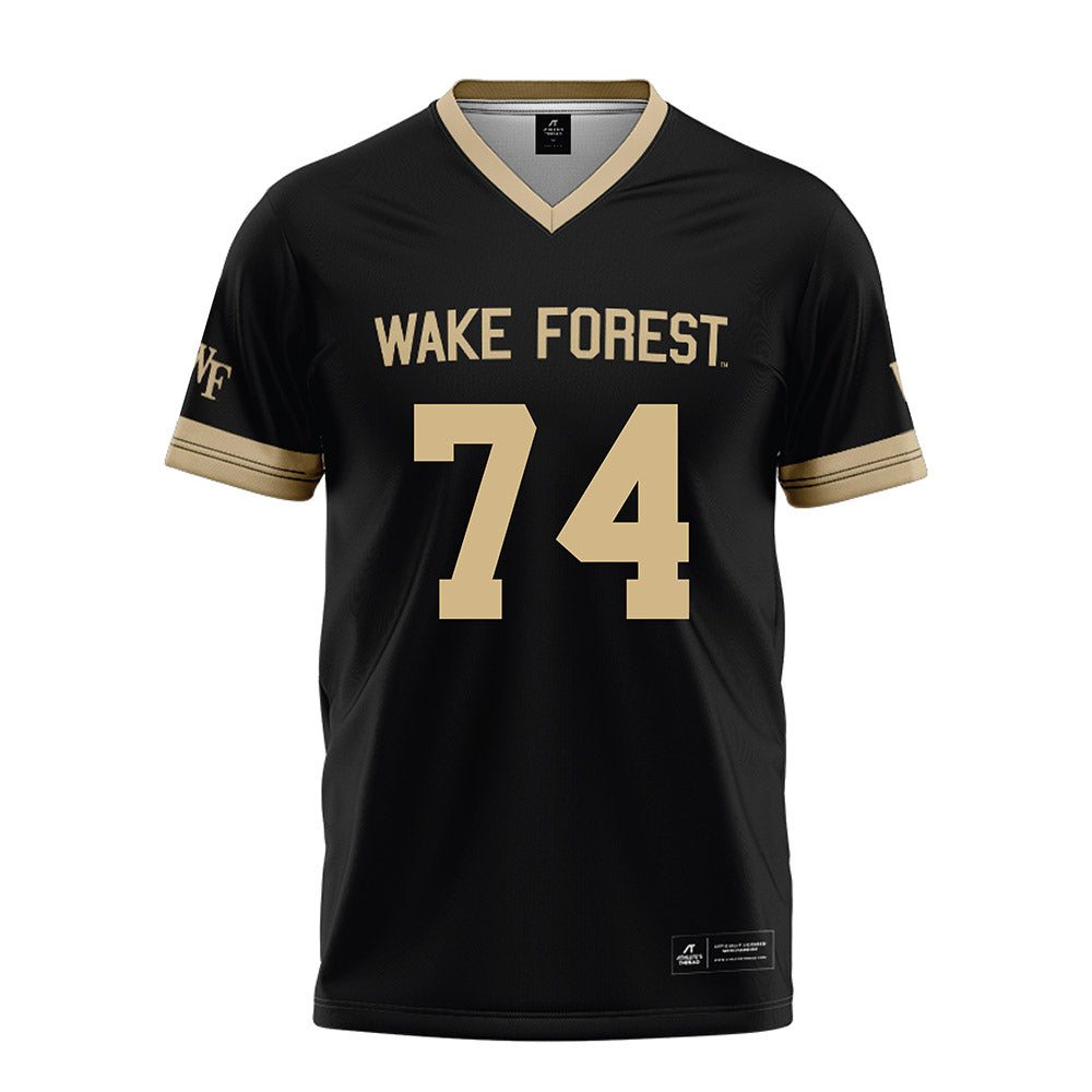 Wake Forest - NCAA Football : Nathan Pahanich - Black Football Jersey-0