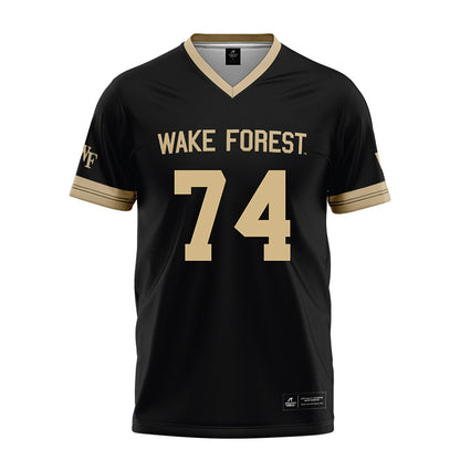 Wake Forest - NCAA Football : Nathan Pahanich - Black Football Jersey-0