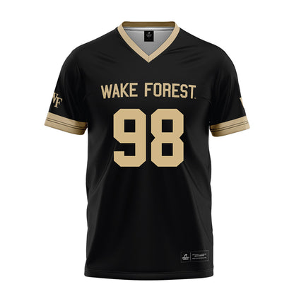 Wake Forest - NCAA Football : Tyler Black - Black Football Jersey