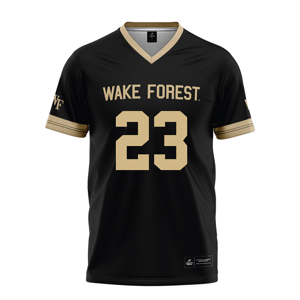 Wake Forest - NCAA Football : Braylon Johnson - Black Football Jersey-0
