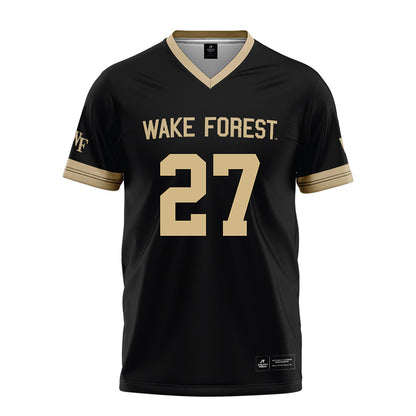 Wake Forest - NCAA Football : Travon West - Black Football Jersey