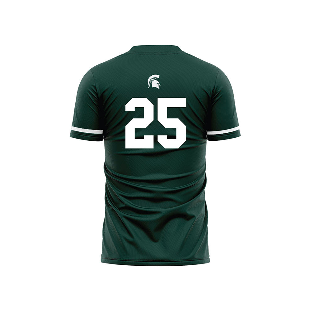 Michigan State - NCAA Women's Soccer : Samantha Maroni - Green Soccer Jersey-1