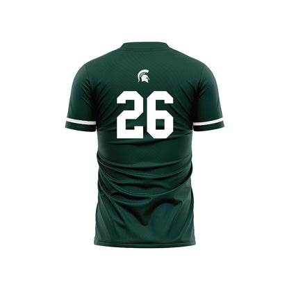 Michigan State - NCAA Women's Soccer : Miyako Hallier - Green Soccer Jersey-1