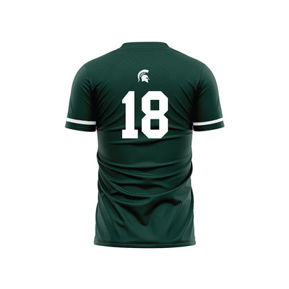 Michigan State - NCAA Women's Soccer : Justina Gaynor - Green Soccer Jersey