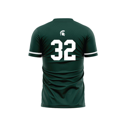 Michigan State - NCAA Men's Soccer : David Anderson - Green Soccer Jersey-1
