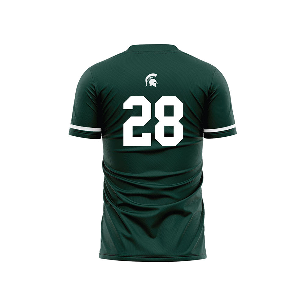 Michigan State - NCAA Men's Soccer : Jake Grekowicz - Green Soccer Jersey-1