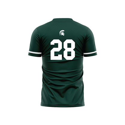 Michigan State - NCAA Men's Soccer : Jake Grekowicz - Green Soccer Jersey-1