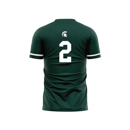 Michigan State - NCAA Women's Soccer : Sofia Beerworth - Green Soccer Jersey-1