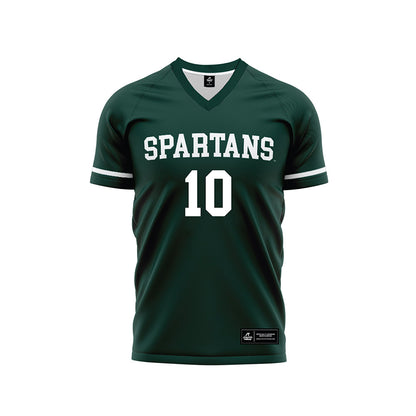 Michigan State - NCAA Women's Soccer : Emily Mathews - Green Soccer Jersey