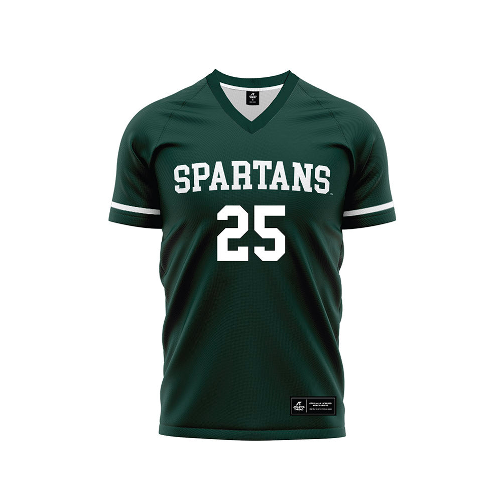 Michigan State - NCAA Women's Soccer : Samantha Maroni - Green Soccer Jersey-0