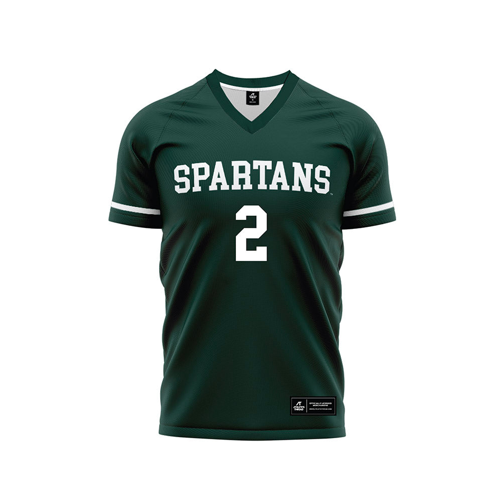 Michigan State - NCAA Women's Soccer : Sofia Beerworth - Green Soccer Jersey-0