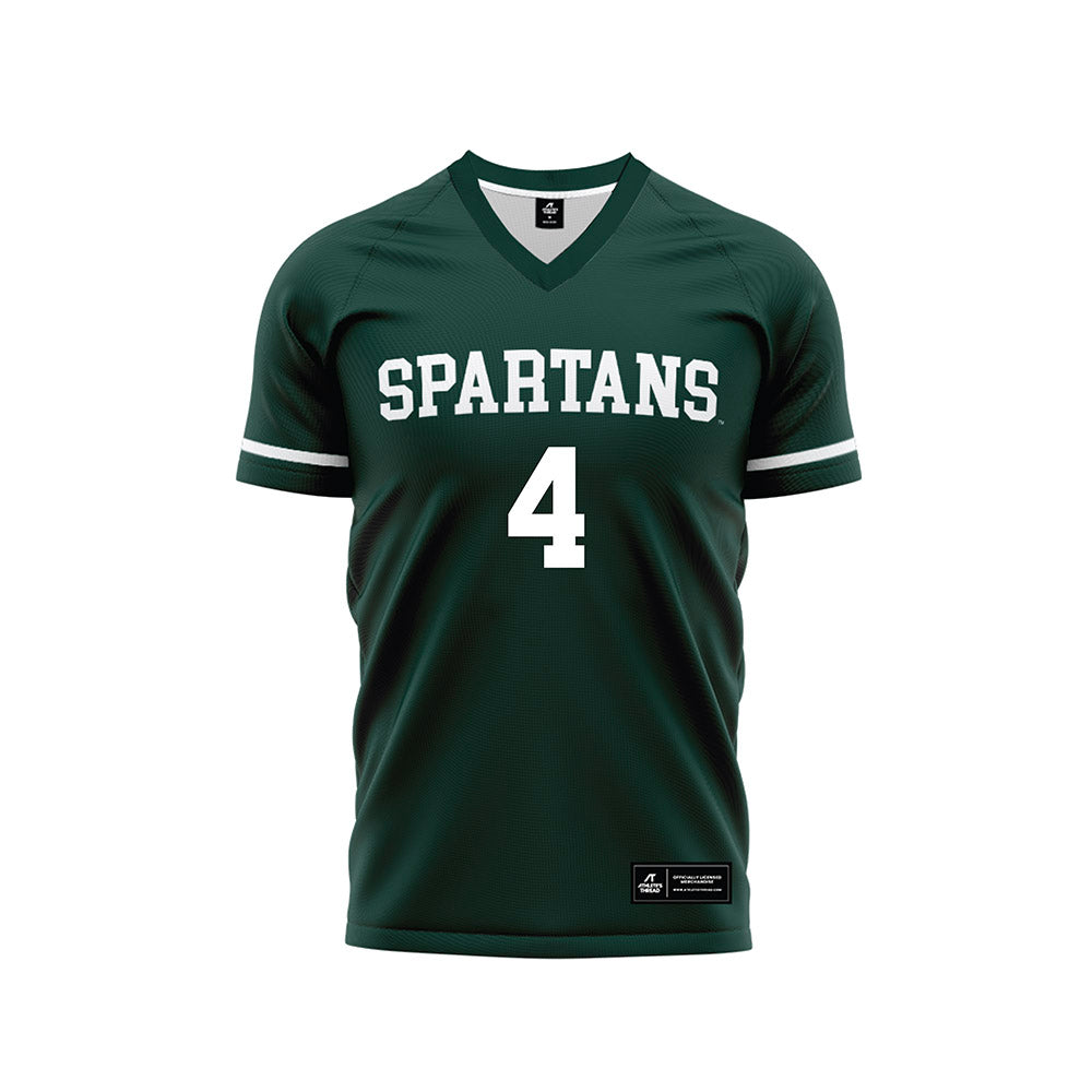 Michigan State - NCAA Women's Soccer : Sophia Piotrowski - Green Soccer Jersey-0
