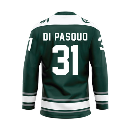 Michigan State - NCAA Men's Ice Hockey : Luca Di Pasquo - Green Hockey Jersey-1