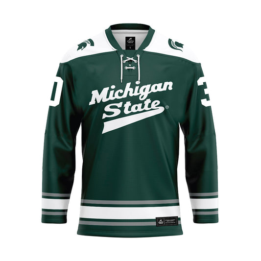 Michigan State - NCAA Men's Ice Hockey : Dolan Gilbert - Green Hockey Jersey