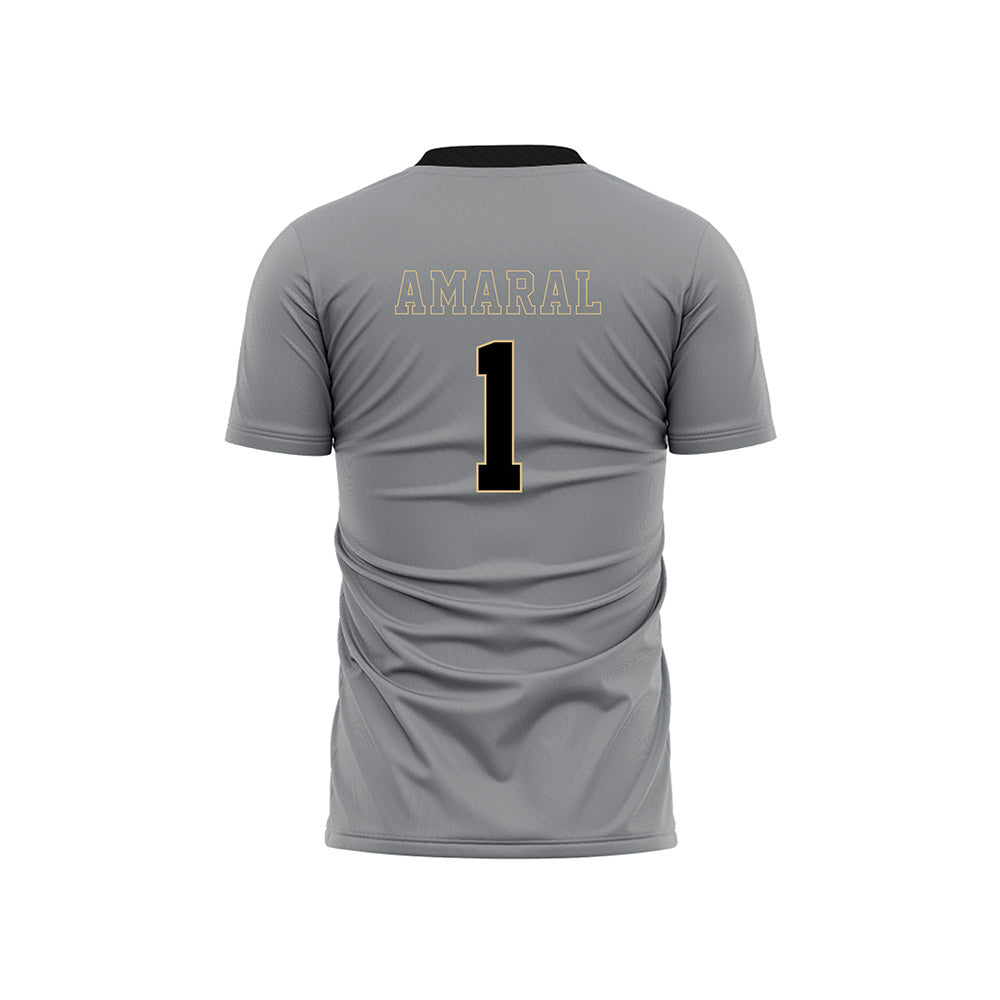 Wake Forest - NCAA Women's Soccer : Valentina Amaral - Pattern Black Soccer Jersey