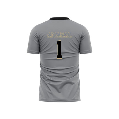 Wake Forest - NCAA Women's Soccer : Valentina Amaral - Pattern Black Soccer Jersey