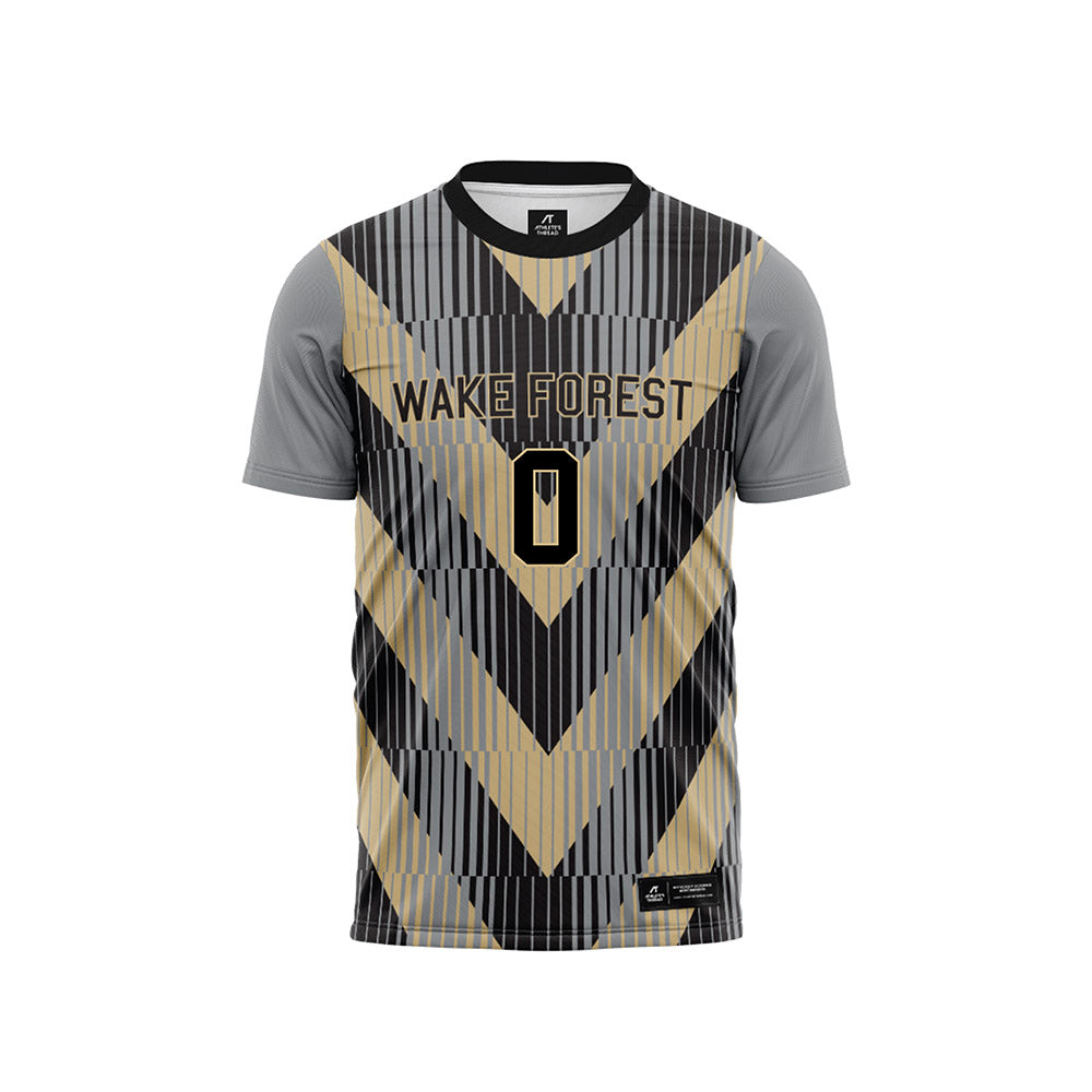 Wake Forest - NCAA Men's Soccer : Jonah Mednard - Pattern Black Soccer Jersey