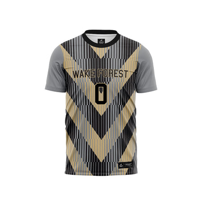 Wake Forest - NCAA Men's Soccer : Jonah Mednard - Pattern Black Soccer Jersey