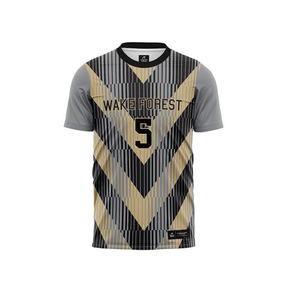 Wake Forest - NCAA Men's Soccer : Daniel Krueger - Pattern Black Soccer Jersey