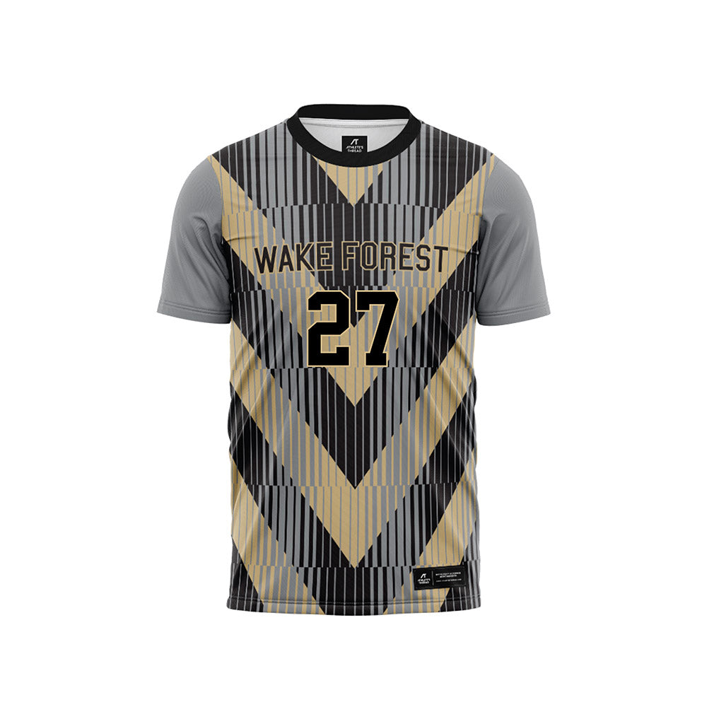 Wake Forest - NCAA Women's Soccer : Nadia DeMarinis - Pattern Black Soccer Jersey