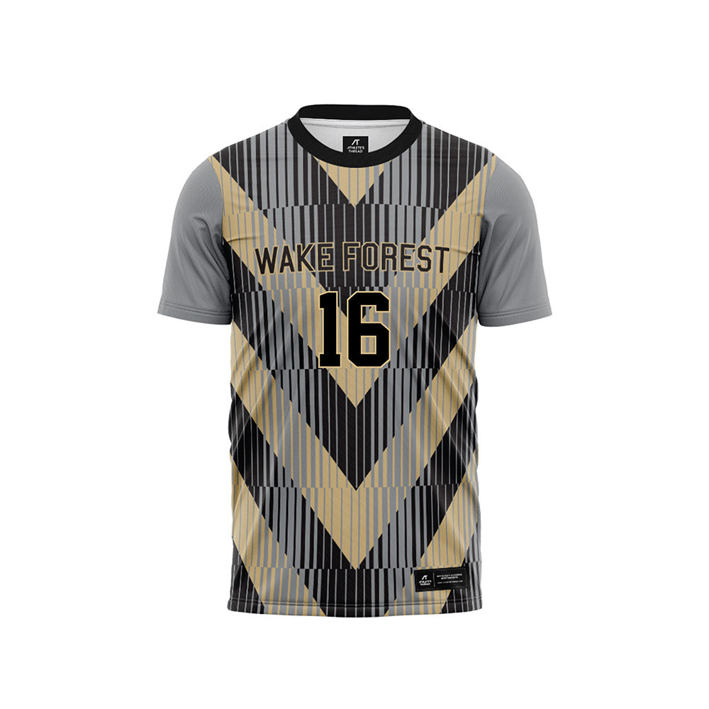 Wake Forest - NCAA Women's Soccer : Alex Wood - Pattern Black Soccer Jersey