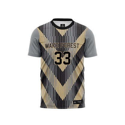 Wake Forest - NCAA Women's Soccer : Victoria Coninck - Pattern Black Soccer Jersey-0