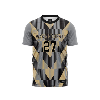 Wake Forest - NCAA Men's Soccer : Prince Amponsah - Pattern Black Soccer Jersey